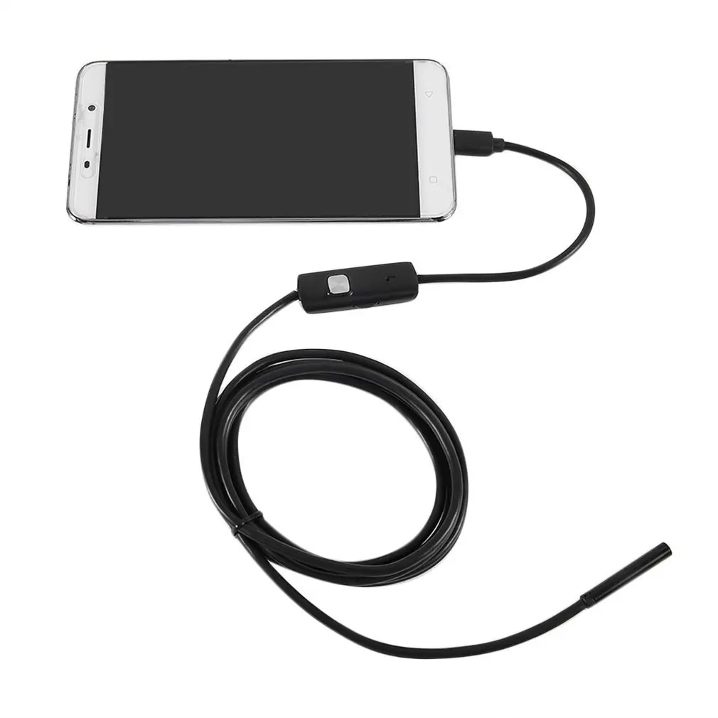 720 P Тръба Ендоскоп 5,5 mm 2 М Micro USB HD Камера Бороскоп Инспекция За PC Android Телефон Водоустойчив IP67 Обем 6 Бели led